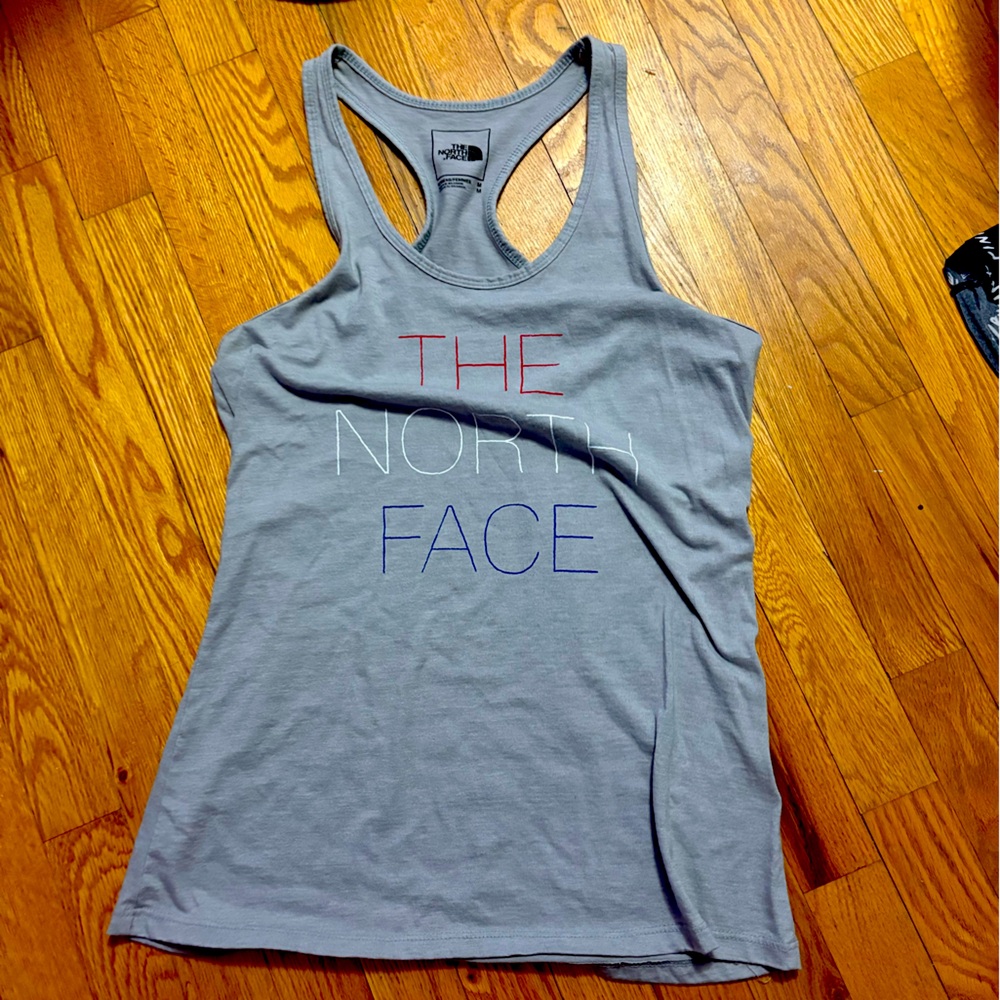 The North face gray athletic tank top.